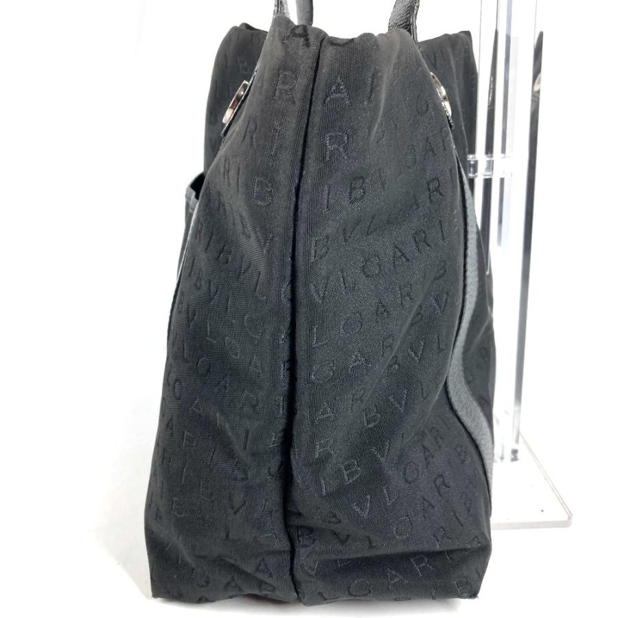BVLGARI ブルガリ ロゴマニア カバン 肩掛け トートバッグ ポーチ付き  ショルダーバッグ ブラック ユニセックス【中古】 | BVLGARI | 03
