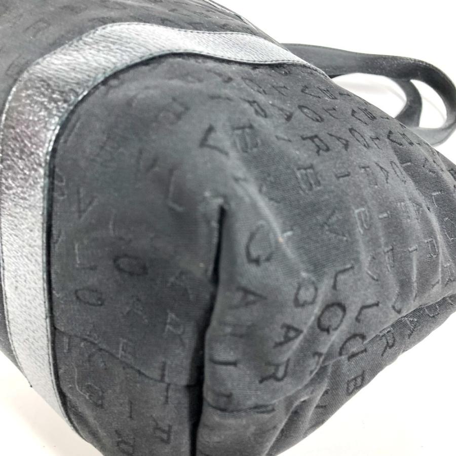 BVLGARI ブルガリ ロゴマニア カバン 肩掛け トートバッグ ポーチ付き  ショルダーバッグ ブラック ユニセックス【中古】 | BVLGARI | 06