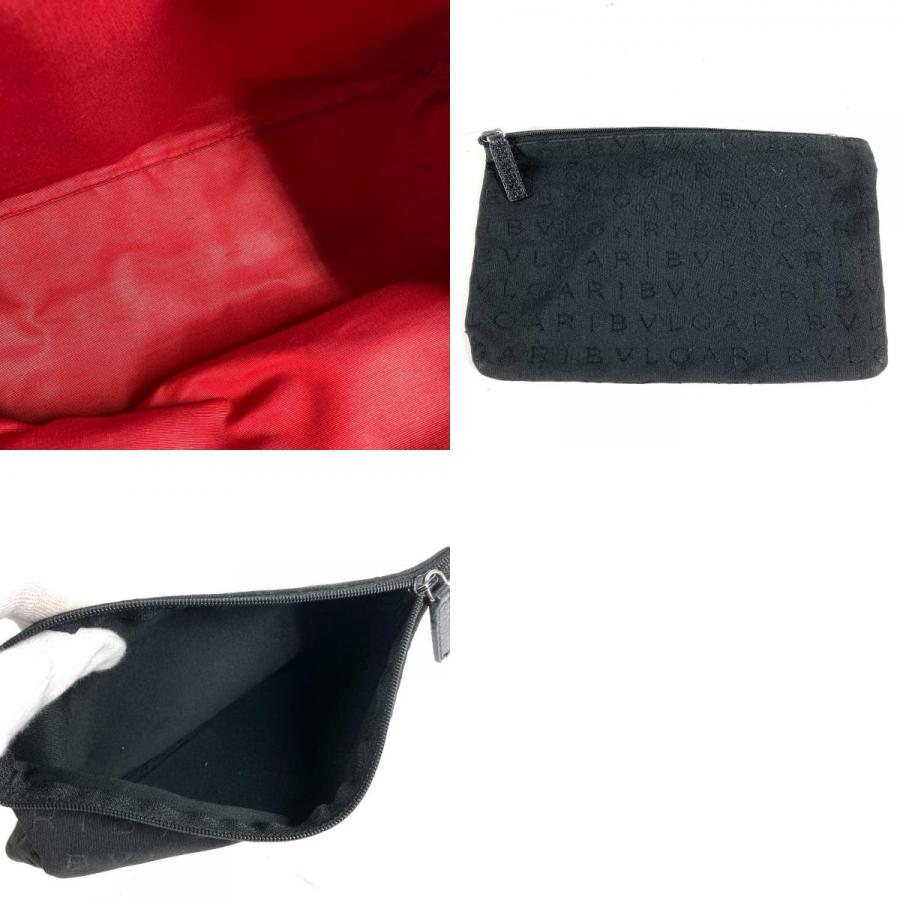 BVLGARI ブルガリ ロゴマニア カバン 肩掛け トートバッグ ポーチ付き  ショルダーバッグ ブラック ユニセックス【中古】 | BVLGARI | 09