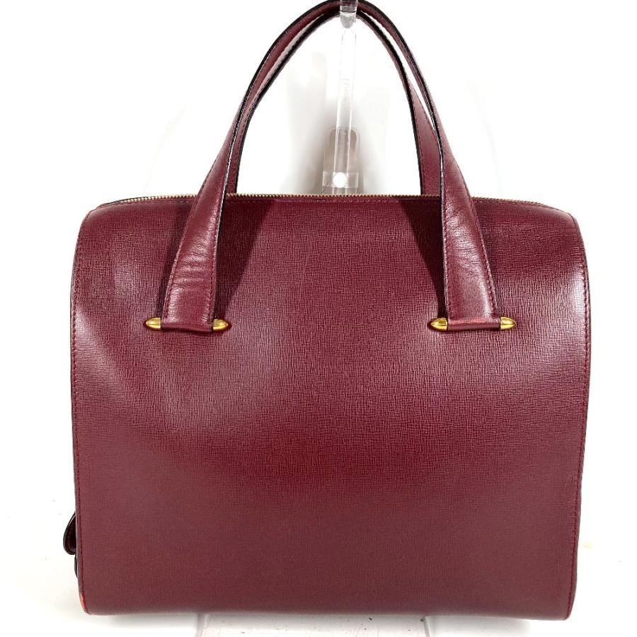 CARTIER カルティエ ロゴ 2WAYバッグ トートバッグ ハンドバッグ  カバン マストライン ビジネスバッグ ワインレッド ユニセックス【中古】 | Cartier | 01