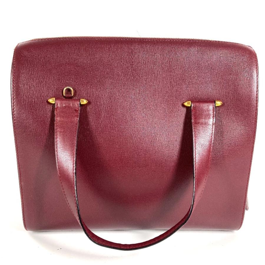 CARTIER カルティエ ロゴ 2WAYバッグ トートバッグ ハンドバッグ  カバン マストライン ビジネスバッグ ワインレッド ユニセックス【中古】 | Cartier | 02