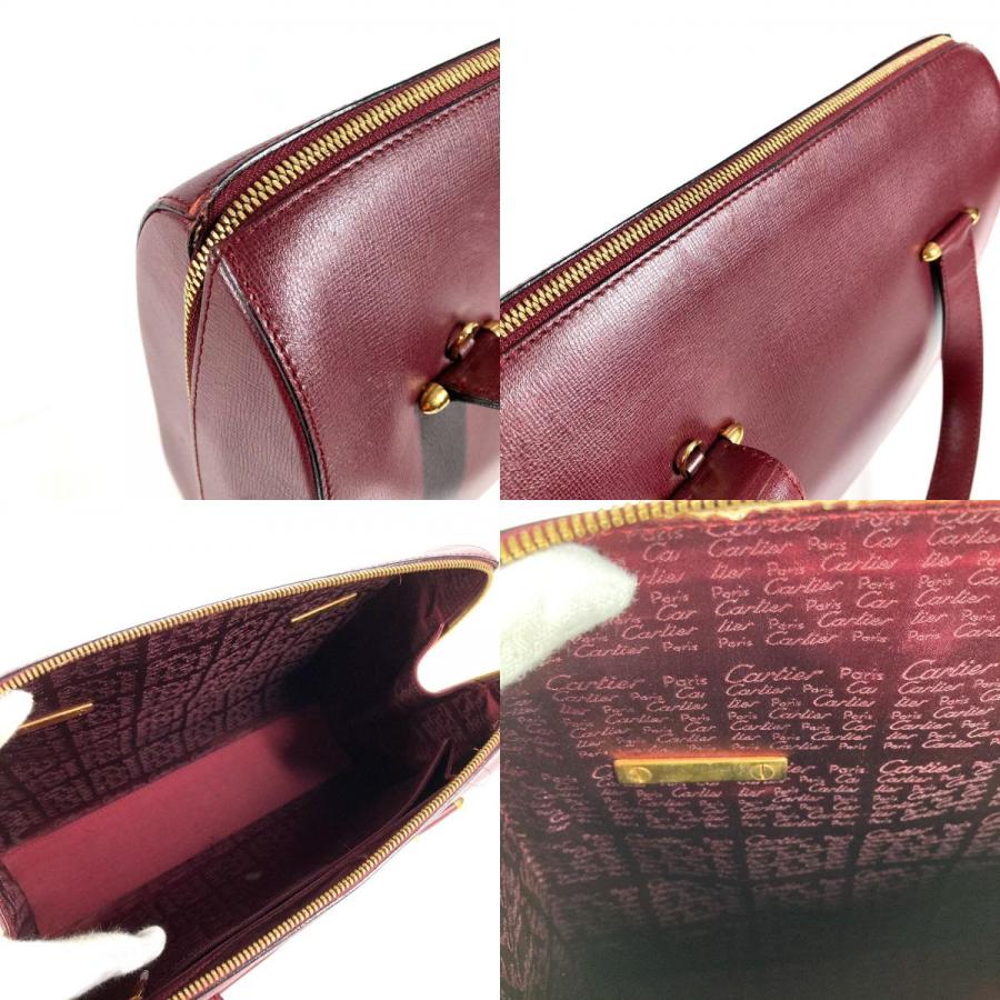 CARTIER カルティエ ロゴ 2WAYバッグ トートバッグ ハンドバッグ  カバン マストライン ビジネスバッグ ワインレッド ユニセックス【中古】 | Cartier | 08