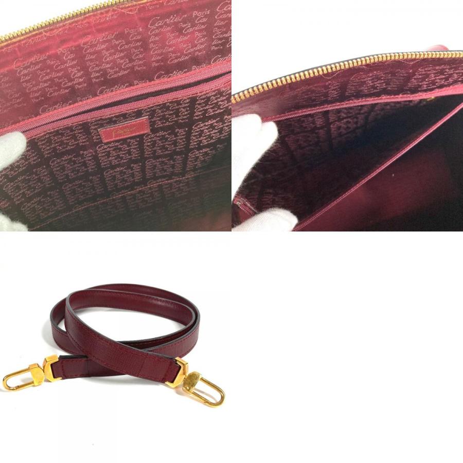 CARTIER カルティエ ロゴ 2WAYバッグ トートバッグ ハンドバッグ  カバン マストライン ビジネスバッグ ワインレッド ユニセックス【中古】 | Cartier | 09
