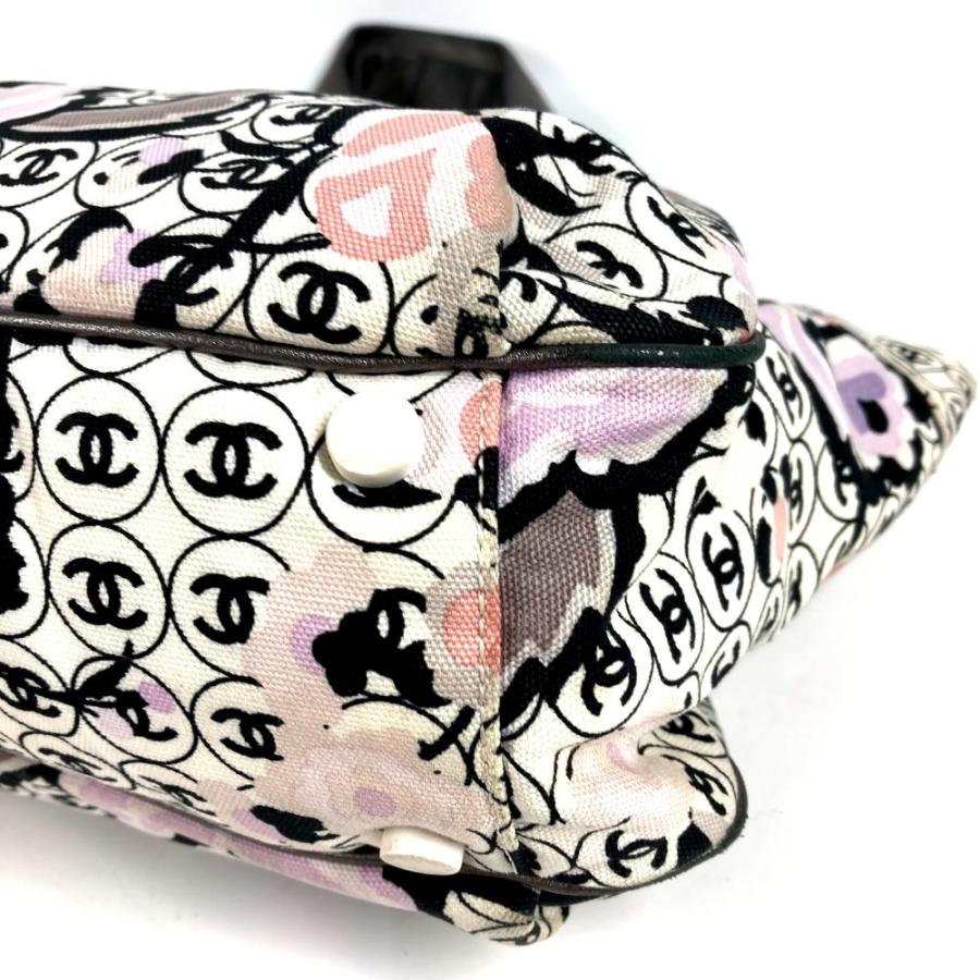 CHANEL シャネル  ロゴ CC ココマーク 総柄 カバン 肩掛け トートバッグ ヴィンテージ ショルダーバッグ マルチカラー【中古】 | CHANEL | 06