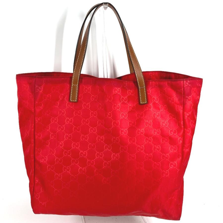 GUCCI グッチ 282439 ロゴ GG カバン 肩掛け トートバッグ ショルダーバッグ レッド ユニセックス【中古】 | GUCCI | 01