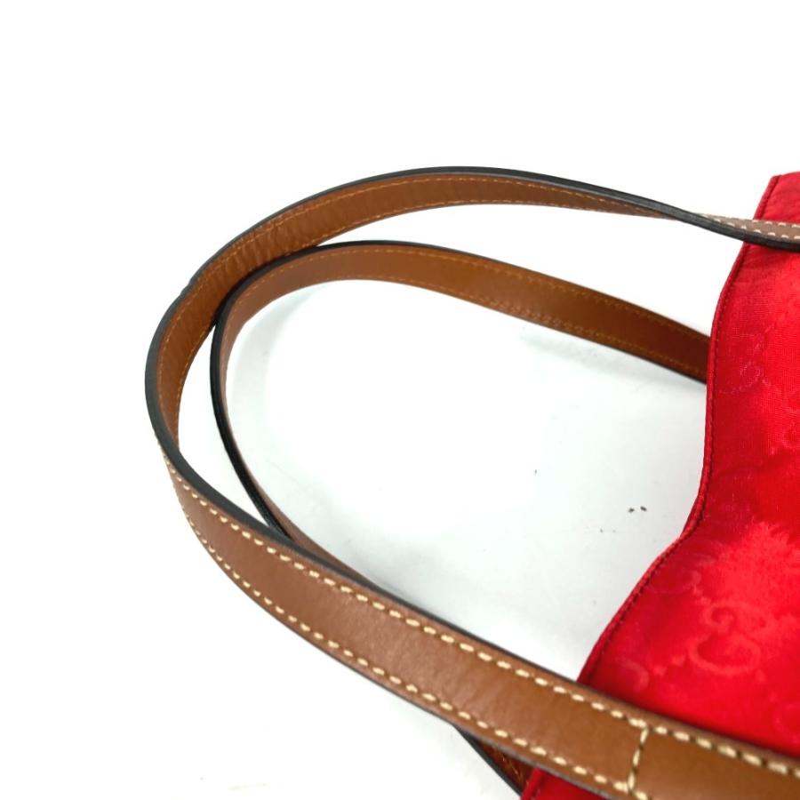 GUCCI グッチ 282439 ロゴ GG カバン 肩掛け トートバッグ ショルダーバッグ レッド ユニセックス【中古】 | GUCCI | 07