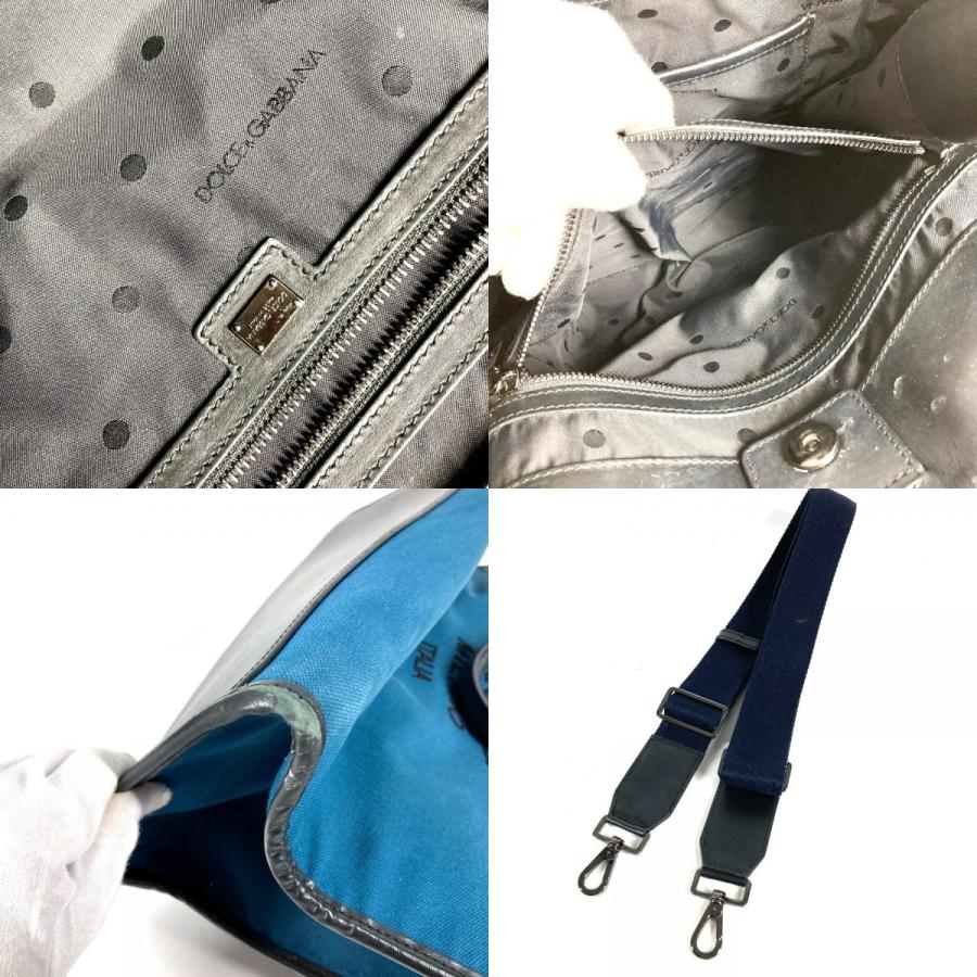 DOLCE&GABBANA ドルガバ ロゴ カバン 2WAYバッグ トートバッグ ショッピングバッグ ショルダーバッグ ブルー ユニセックス【中古】 |  | 09