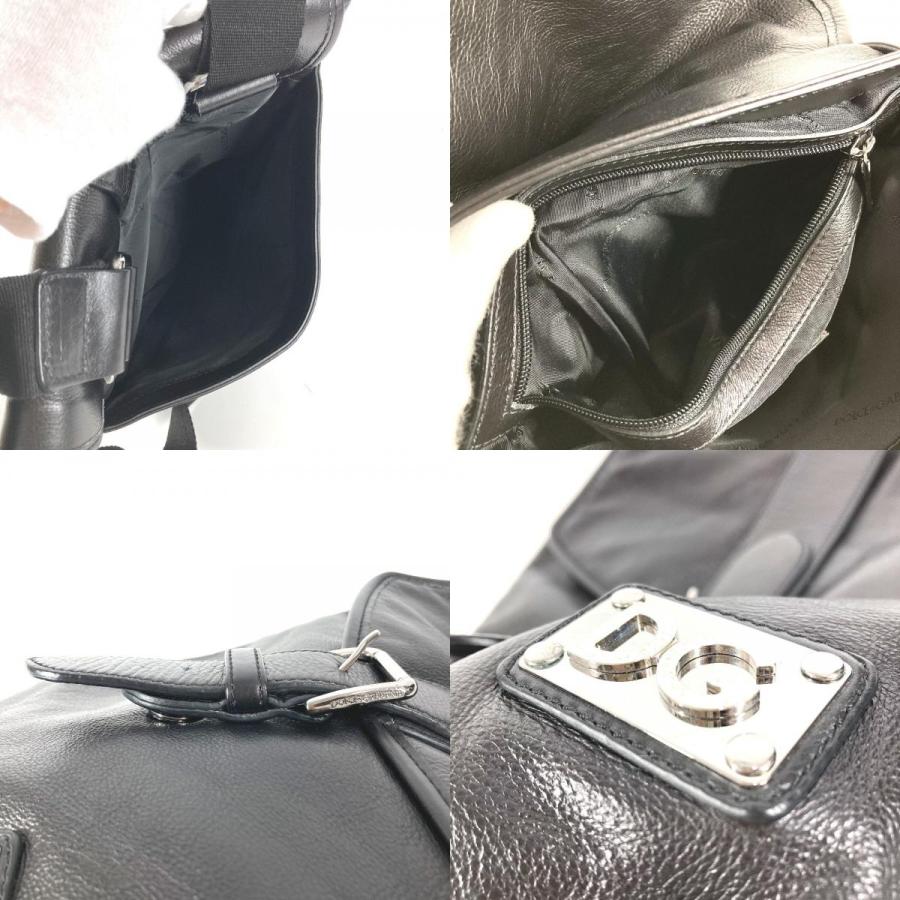 DOLCE&GABBANA ドルガバ ロゴ DG カバン 斜め掛け ショルダーバッグ ブラック ユニセックス【中古】 |  | 08
