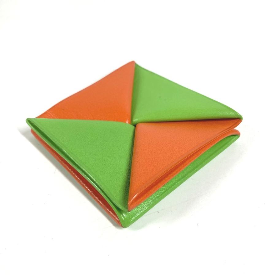 HERMES エルメス ズールー バイカラー スクエア 財布 小銭入れ コインケース グリーン レディース【中古】 | HERMES | 02