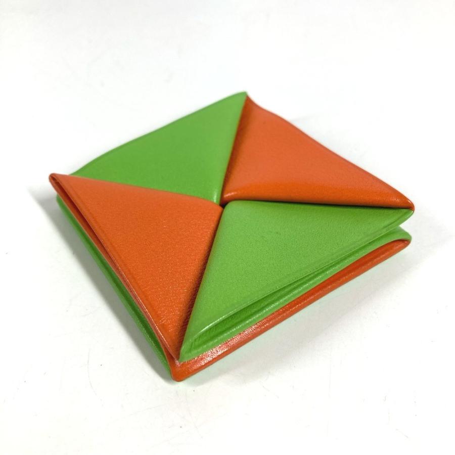 HERMES エルメス ズールー バイカラー スクエア 財布 小銭入れ コインケース グリーン レディース【中古】 | HERMES | 03