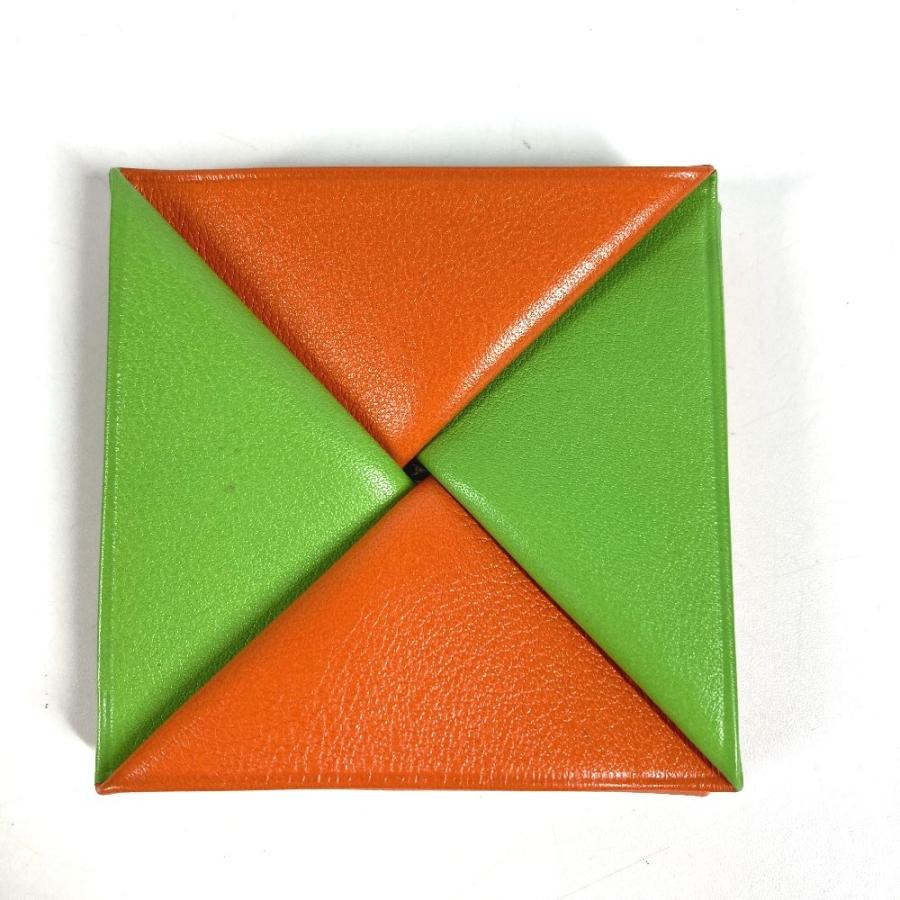 HERMES エルメス ズールー バイカラー スクエア 財布 小銭入れ コインケース グリーン レディース【中古】 | HERMES | 06