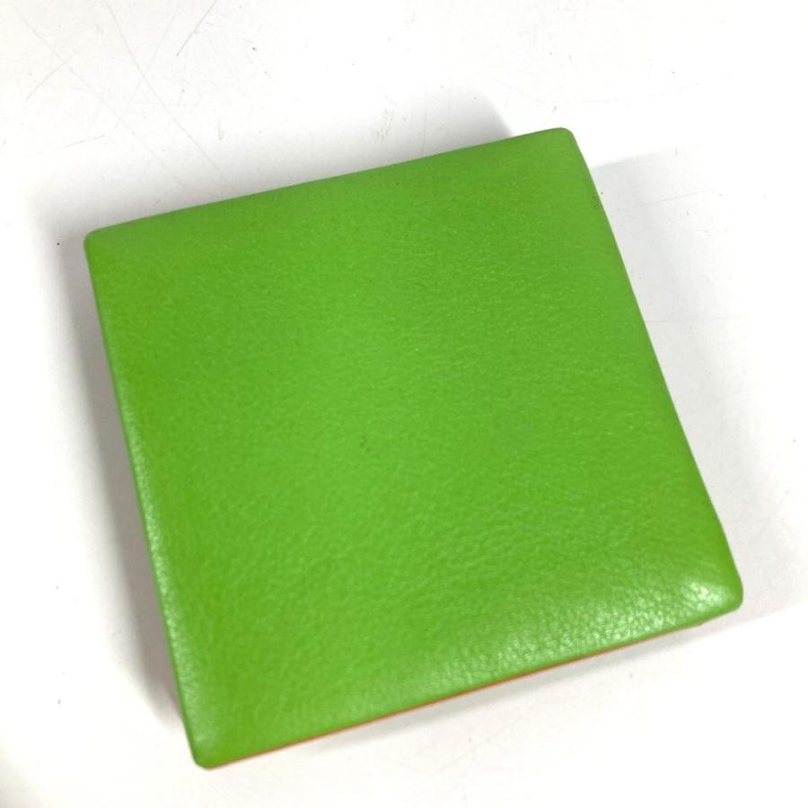 HERMES エルメス ズールー バイカラー スクエア 財布 小銭入れ コインケース グリーン レディース【中古】 | HERMES | 07