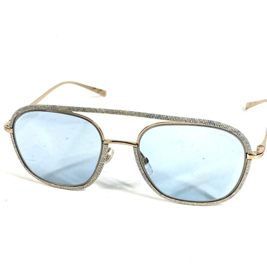 CHANEL シャネル 4249-J CC ココマーク ロゴ めがね メガネ アイウェア 眼鏡 デニム サングラス ブルー ユニセックス【中古】 | CHANEL | 01