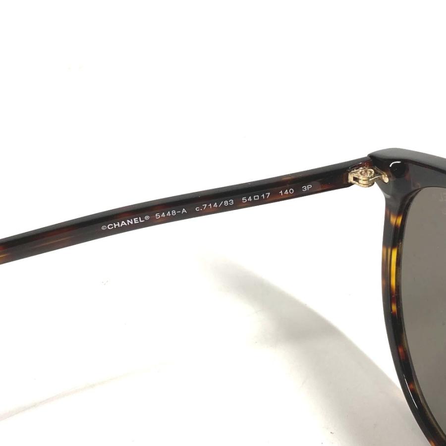 CHANEL シャネル 5448-A CC ココマーク ロゴ めがね メガネ アイウェア 眼鏡 サングラス ブラウン ユニセックス【中古】 | CHANEL | 06