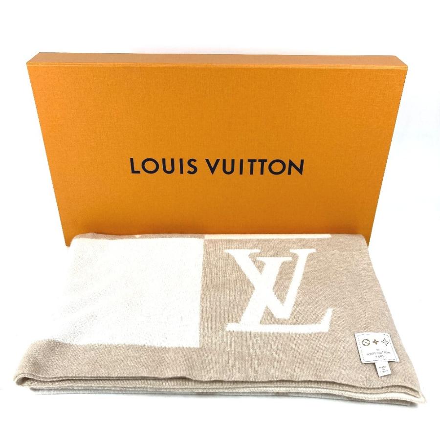 美品 LOUIS VUITTON ルイヴィトン GI0742 ベビー BABY ベビー 毛布 ダミエチェッカー モノグラム ブランケット デューン ベージュ【中古】 | LOUIS VUITTON | 07