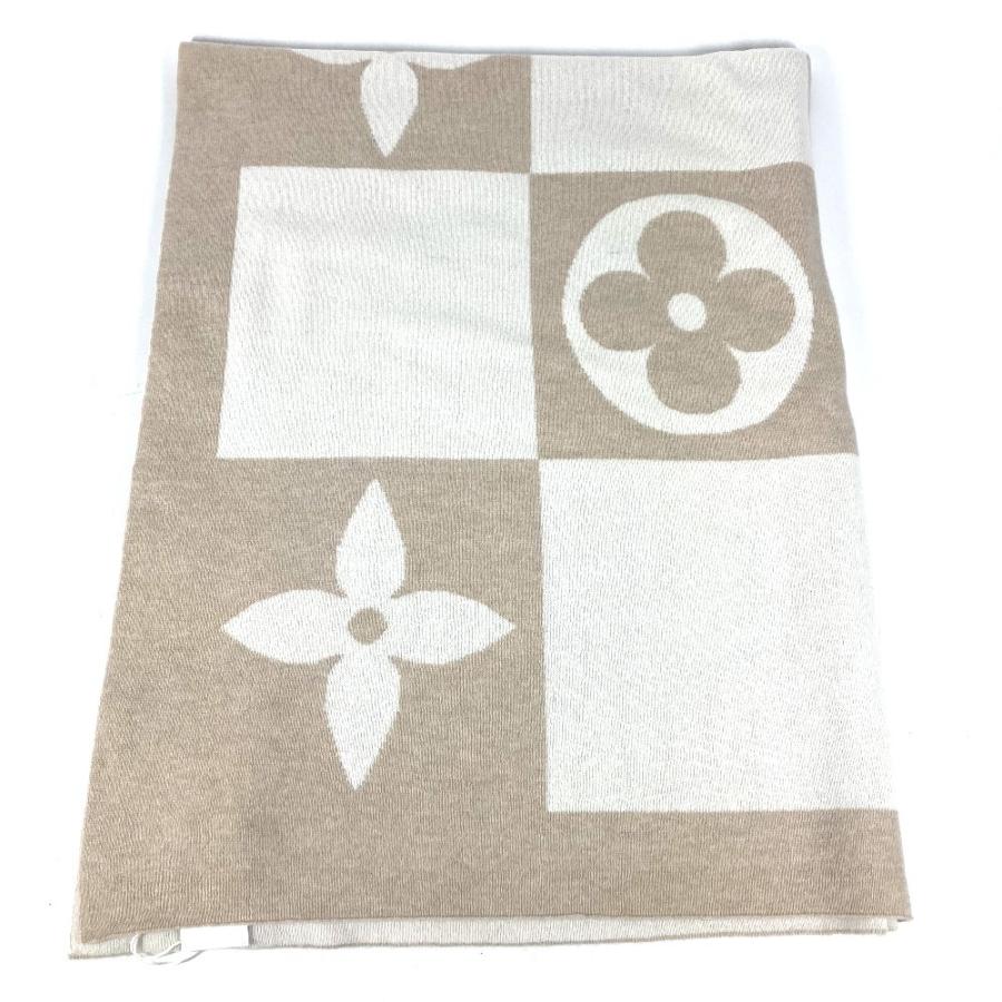 美品 LOUIS VUITTON ルイヴィトン GI0742 ベビー BABY ベビー 毛布 ダミエチェッカー モノグラム ブランケット デューン ベージュ【中古】 | LOUIS VUITTON | 08