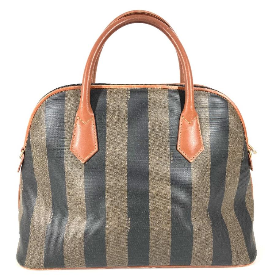FENDI フェンディ ペカン ロゴ カバン ハンドバッグ ヴィンテージ トートバッグ カーキ レディース【中古】 | FENDI | 01