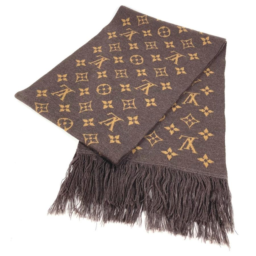 美品 LOUIS VUITTON ルイヴィトン  MP2964 エシャルプLVフレンズ フリンジ ヴァージルアブロー マフラー ブラウン ユニセックス【中古】 | LOUIS VUITTON | 01