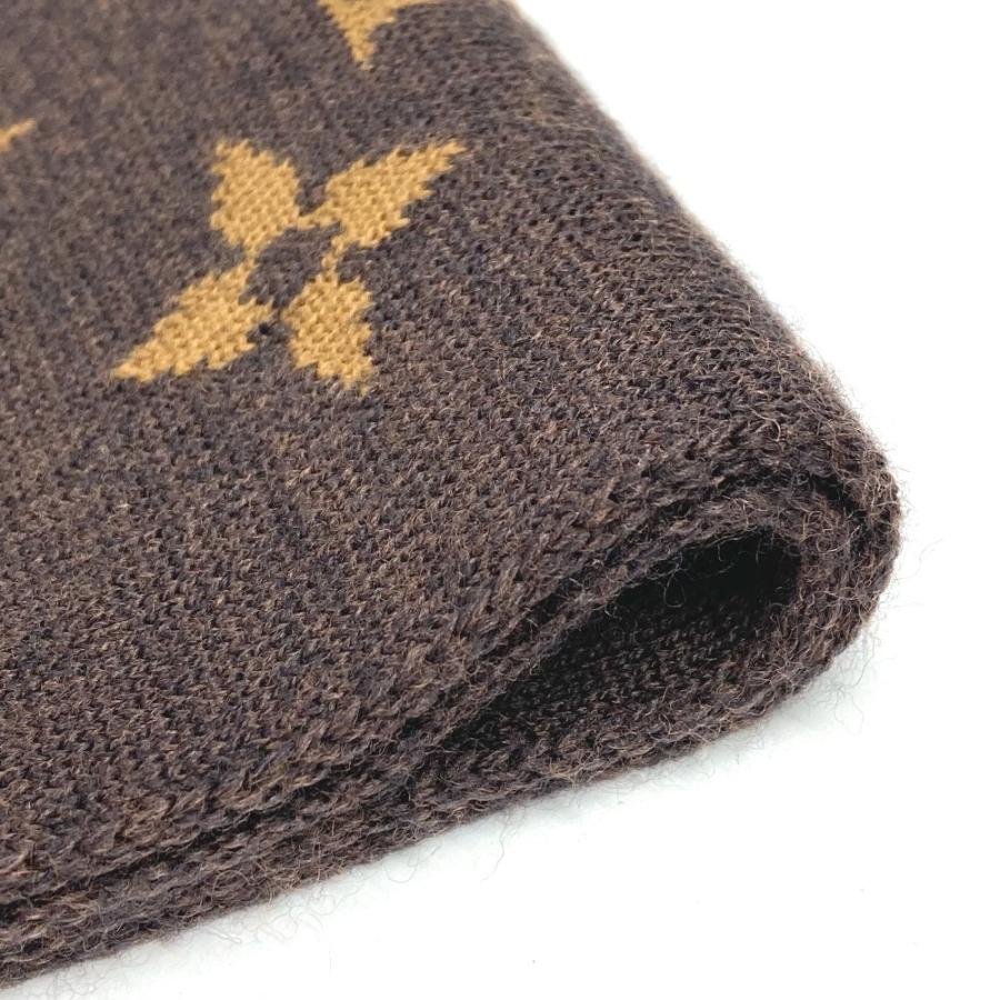 美品 LOUIS VUITTON ルイヴィトン  MP2964 エシャルプLVフレンズ フリンジ ヴァージルアブロー マフラー ブラウン ユニセックス【中古】 | LOUIS VUITTON | 08