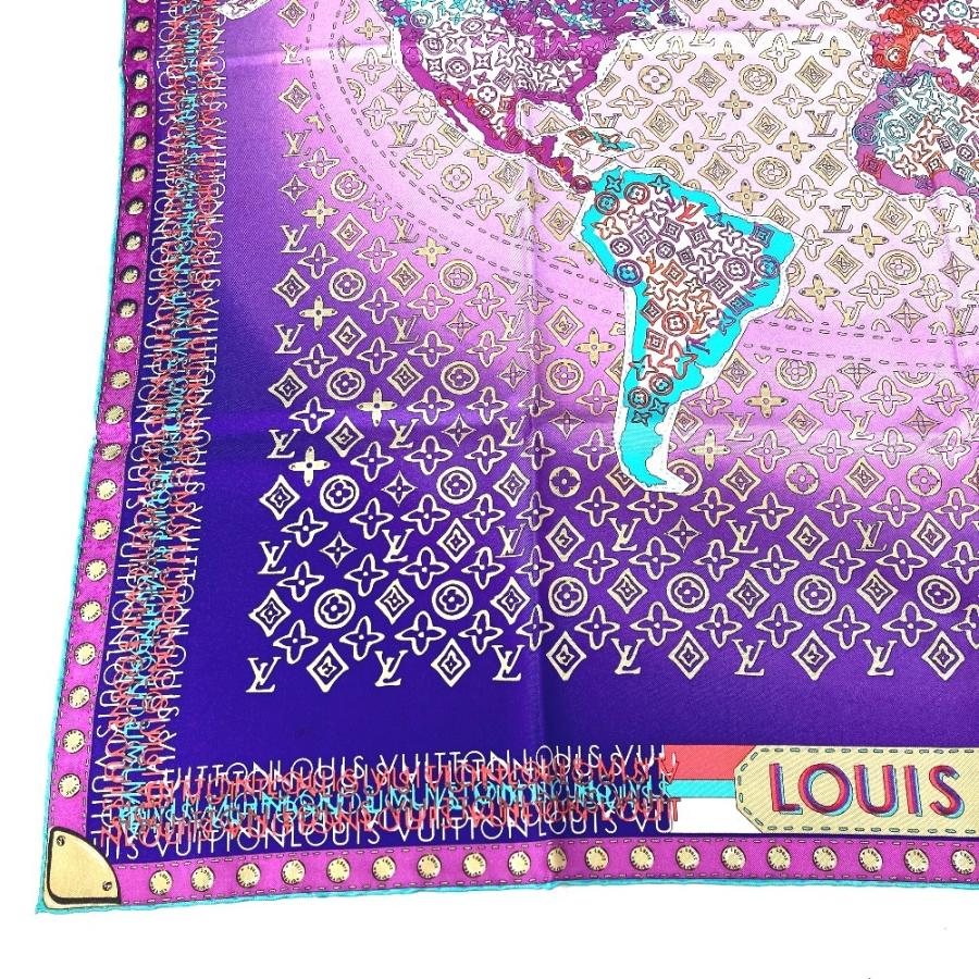 LOUIS VUITTON ルイヴィトン モノグラム 総柄 スカーフ パープル レディース【中古】 | LOUIS VUITTON | 04