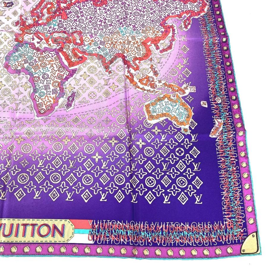 LOUIS VUITTON ルイヴィトン モノグラム 総柄 スカーフ パープル レディース【中古】 | LOUIS VUITTON | 05