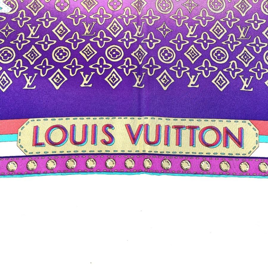 LOUIS VUITTON ルイヴィトン モノグラム 総柄 スカーフ パープル レディース【中古】 | LOUIS VUITTON | 06