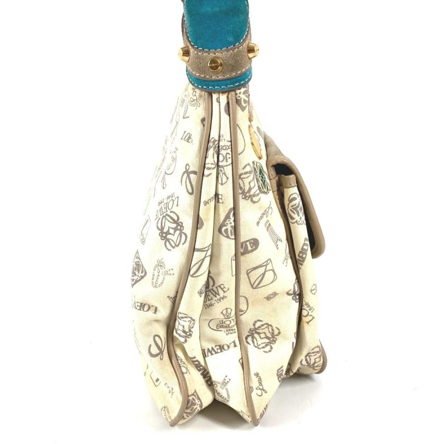 LOEWE ロエベ 160周年記念 ロゴ 斜め掛け カバン ポシェット 総柄 ショルダーバッグ ベージュ系 ユニセックス【中古】 | LOEWE | 03