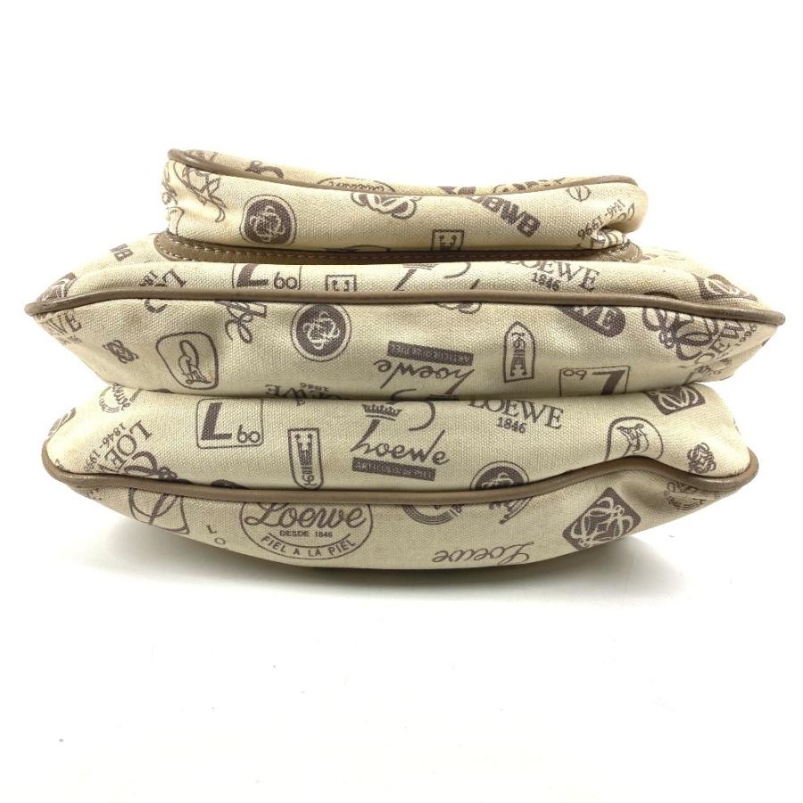 LOEWE ロエベ 160周年記念 ロゴ 斜め掛け カバン ポシェット 総柄 ショルダーバッグ ベージュ系 ユニセックス【中古】 | LOEWE | 04