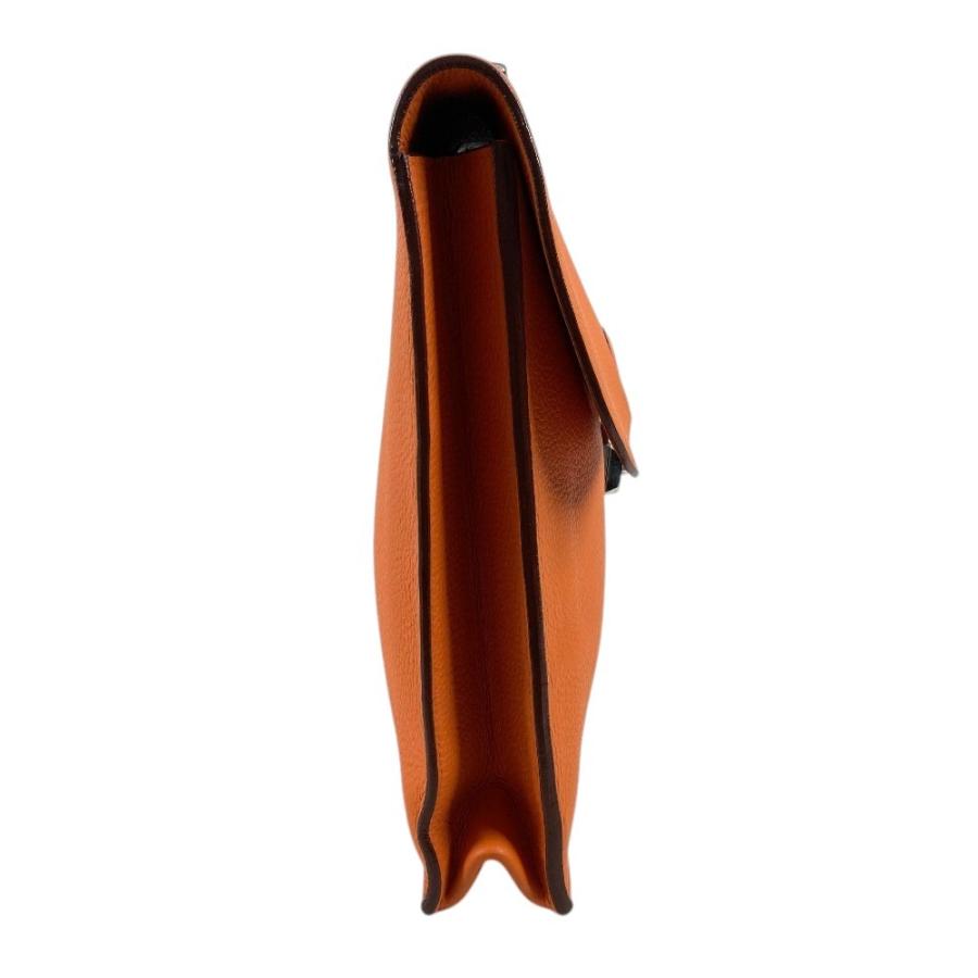 HERMES エルメス サックアデペッシュ41 サックアデペッシュ 41  トートバッグ ハンドバッグ ビジネスバッグ オレンジ メンズ【中古】 | HERMES | 02