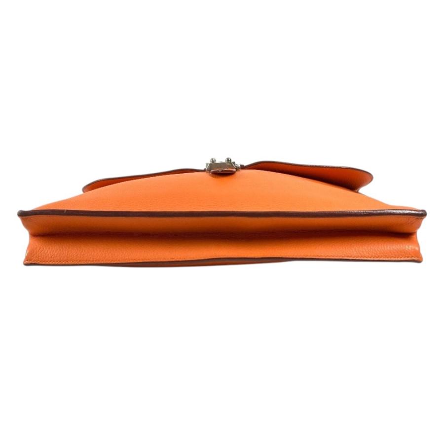 HERMES エルメス サックアデペッシュ41 サックアデペッシュ 41  トートバッグ ハンドバッグ ビジネスバッグ オレンジ メンズ【中古】 | HERMES | 03