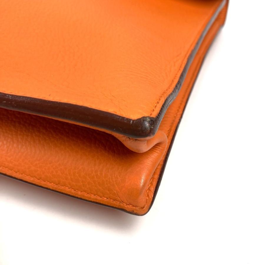 HERMES エルメス サックアデペッシュ41 サックアデペッシュ 41  トートバッグ ハンドバッグ ビジネスバッグ オレンジ メンズ【中古】 | HERMES | 04