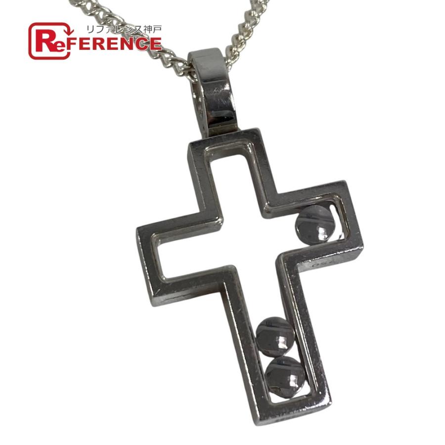 Chopard ショパール ハッピーダイヤモンド クロス ネックレス ジュエリー アクセサリー K18 ペンダントトップ シルバー 【中古】 | Chopard