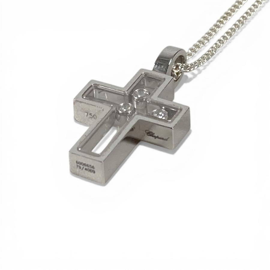 Chopard ショパール ハッピーダイヤモンド クロス ネックレス ジュエリー アクセサリー K18 ペンダントトップ シルバー 【中古】 | Chopard | 01