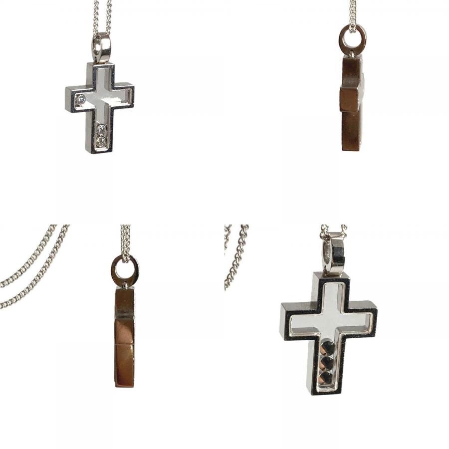 Chopard ショパール ハッピーダイヤモンド クロス ネックレス ジュエリー アクセサリー K18 ペンダントトップ シルバー 【中古】 | Chopard | 08