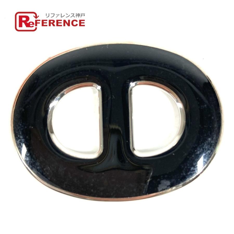 HERMES エルメス シェーヌダンクル ロゴ アクセサリー スカーフリング ブラック ユニセックス【中古】 | HERMES