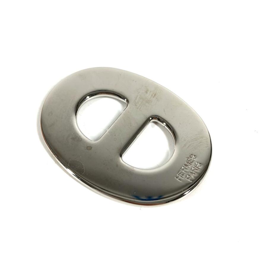 HERMES エルメス シェーヌダンクル ロゴ アクセサリー スカーフリング ブラック ユニセックス【中古】 | HERMES | 02