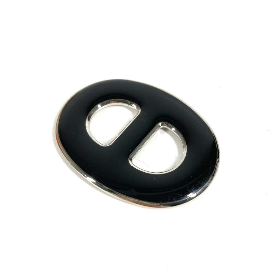 HERMES エルメス シェーヌダンクル ロゴ アクセサリー スカーフリング ブラック ユニセックス【中古】 | HERMES | 03