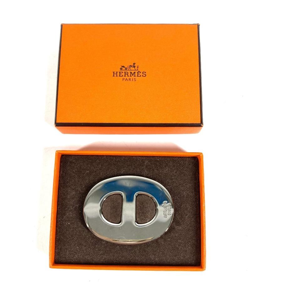 HERMES エルメス シェーヌダンクル ロゴ アクセサリー スカーフリング ブラック ユニセックス【中古】 | HERMES | 04