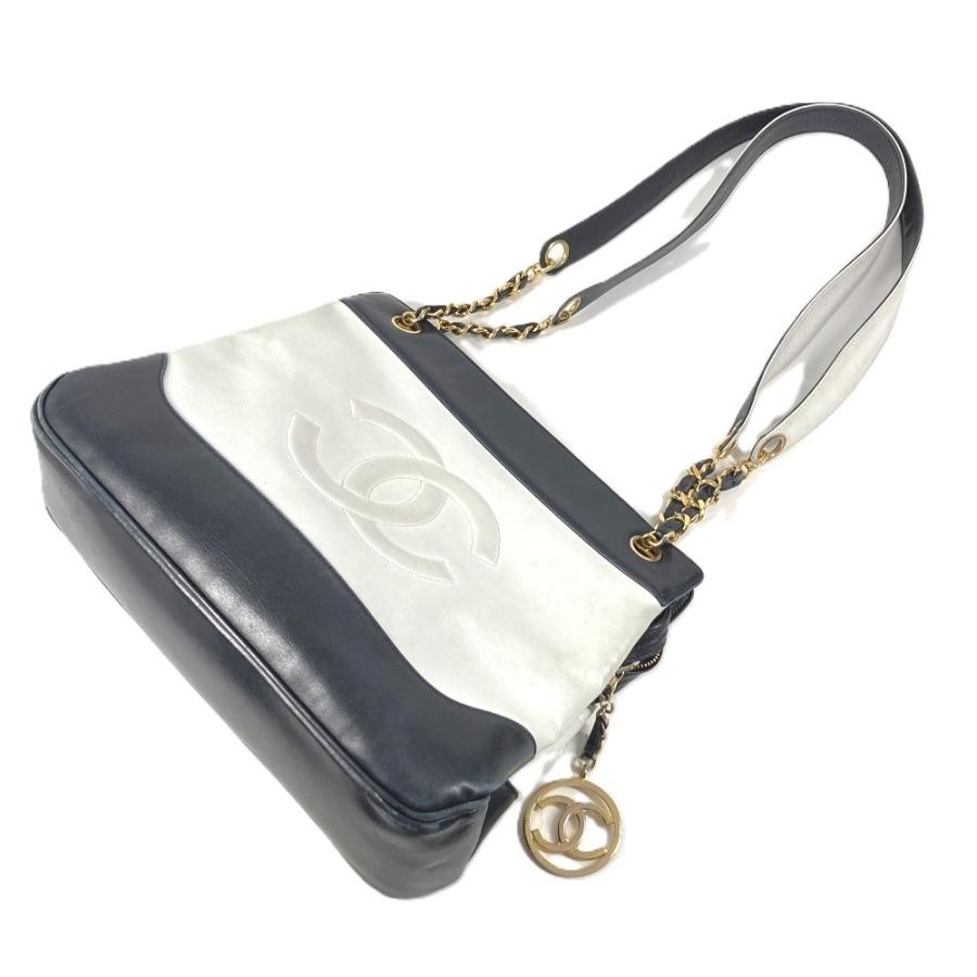 CHANEL シャネル CC ココマーク ロゴ Wチェーン カバン 肩掛け トートバッグ チェーンバッグ ヴィンテージ  ショルダーバッグ【中古】 | CHANEL | 02