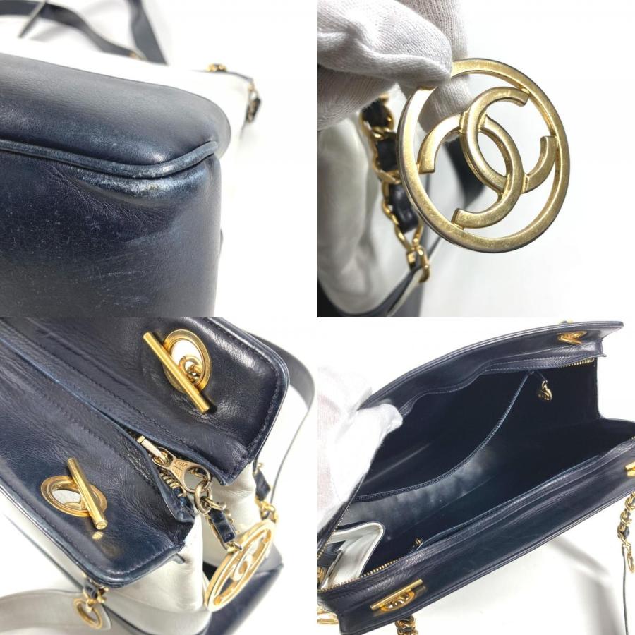 CHANEL シャネル CC ココマーク ロゴ Wチェーン カバン 肩掛け トートバッグ チェーンバッグ ヴィンテージ  ショルダーバッグ【中古】 | CHANEL | 08