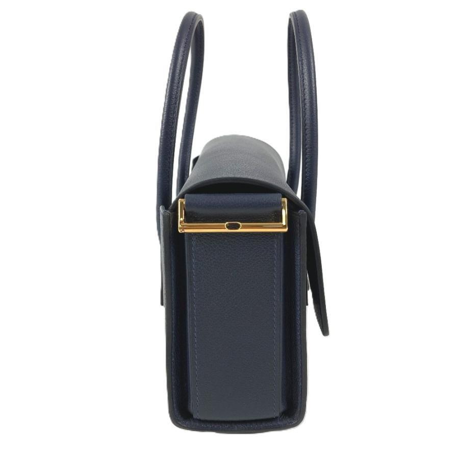 新品同様 HERMES エルメス ニュードラッグ22 ニュードラッグ 22 斜め掛け ハンドバッグ ショルダーバッグ ネイビー ユニセックス【中古】 | HERMES | 03