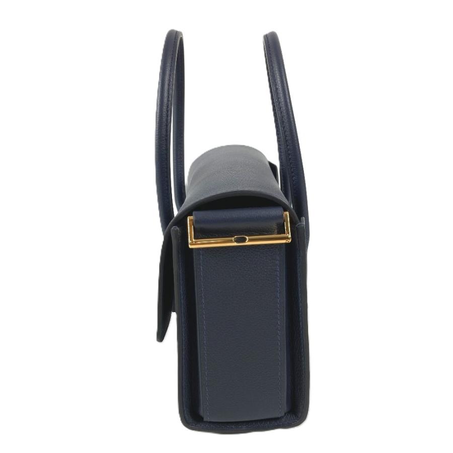 新品同様 HERMES エルメス ニュードラッグ22 ニュードラッグ 22 斜め掛け ハンドバッグ ショルダーバッグ ネイビー ユニセックス【中古】 | HERMES | 04