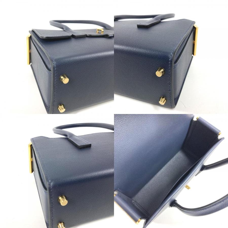 新品同様 HERMES エルメス ニュードラッグ22 ニュードラッグ 22 斜め掛け ハンドバッグ ショルダーバッグ ネイビー ユニセックス【中古】 | HERMES | 07