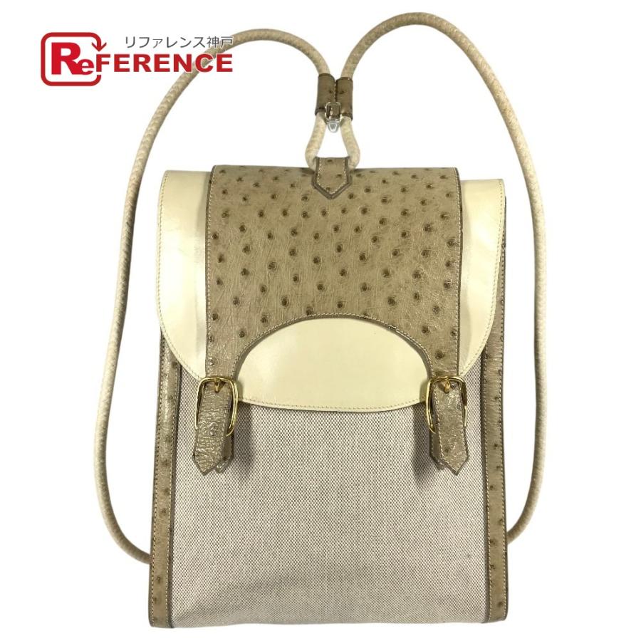 HERMES エルメス マディソン バックパック カバン バックパック ベルト ヴィンテージ リュックサック ベージュ ユニセックス【中古】 | HERMES