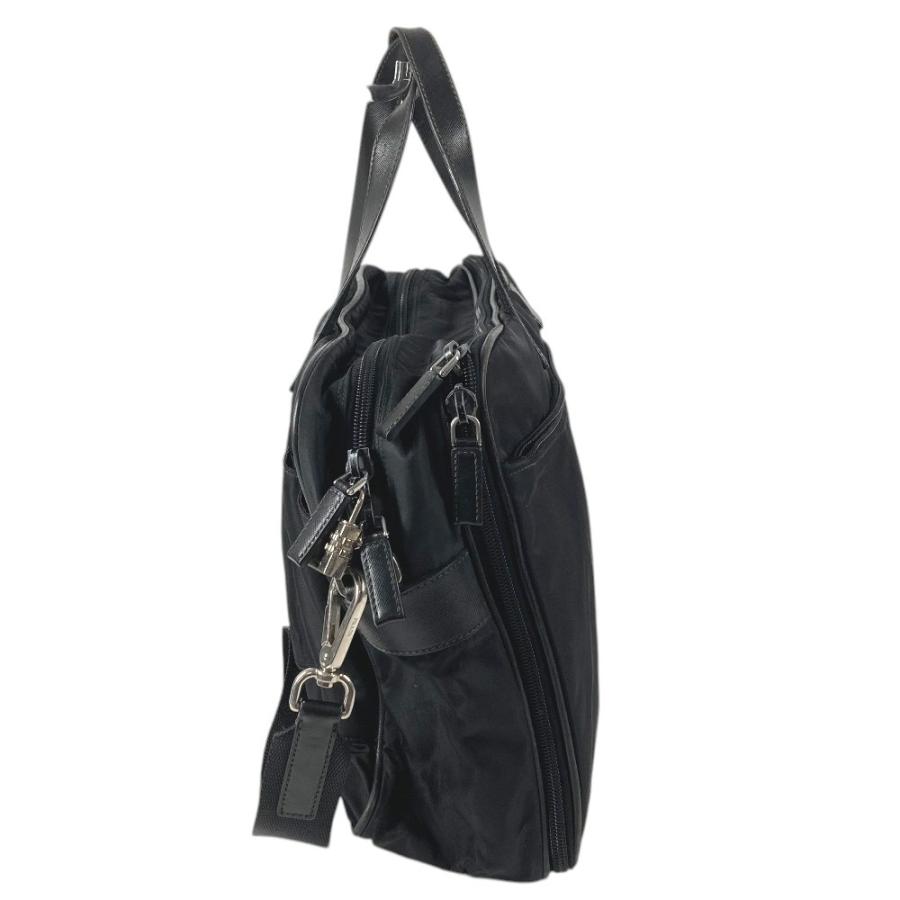 PRADA プラダ トライアングルロゴ 三角ロゴ プレート  ショルダーバッグ ブリーフケース 書類バッグ ビジネスバッグ ブラック【中古】 | PRADA | 03