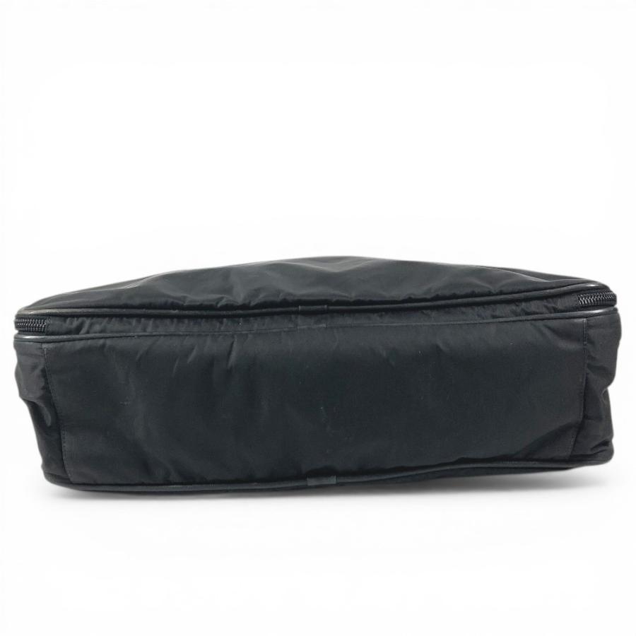 PRADA プラダ トライアングルロゴ 三角ロゴ プレート  ショルダーバッグ ブリーフケース 書類バッグ ビジネスバッグ ブラック【中古】 | PRADA | 04