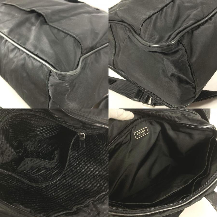 PRADA プラダ トライアングルロゴ 三角ロゴ プレート  ショルダーバッグ ブリーフケース 書類バッグ ビジネスバッグ ブラック【中古】 | PRADA | 07