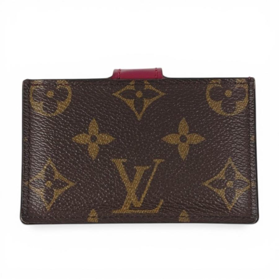 LOUIS VUITTON ルイヴィトン M69762 ポルトカルト 名刺入れ パスケース モノグラム カードケース フューシャ ブラウン【中古】 | LOUIS VUITTON | 01