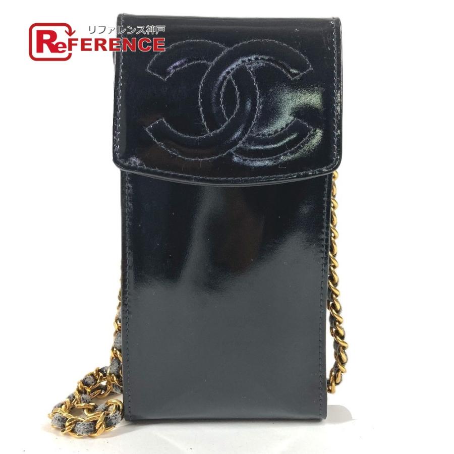 CHANEL シャネル CC ココマーク ロゴ 携帯ポーチ カバン チェーンバッグ 斜め掛け ポシェット ヴィンテージ ショルダーバッグ ブラック ユニセックス【中古】 | CHANEL