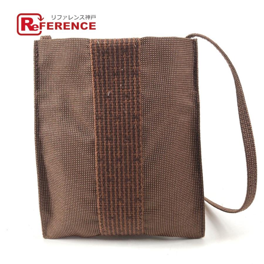 HERMES エルメス ポシェット カバン バッグ 斜め掛け ポシェット エールライン ショルダーバッグ ブラウン ユニセックス【中古】 | HERMES